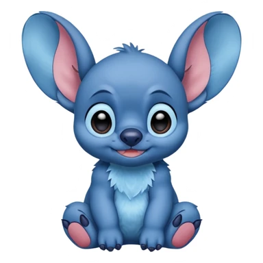 Stitch sentado sticker