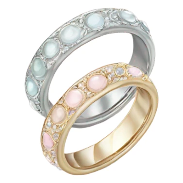 pastel wedding rings sticker