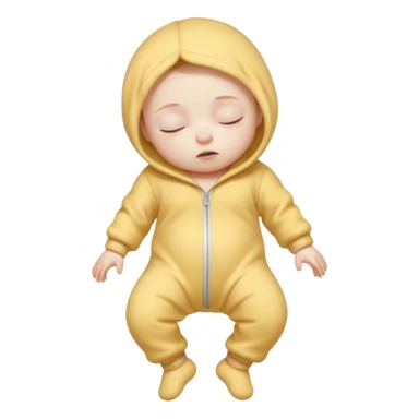 High resolution of   realistic full body sleepy baby distorted , no extra hybrid sticker