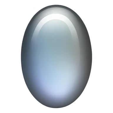 oval moonstone dark gray and white shades sticker