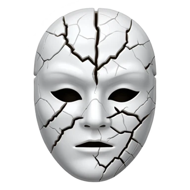 Máscara rachada sticker