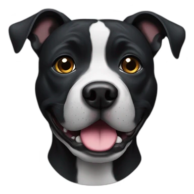 black staffie dog sticker