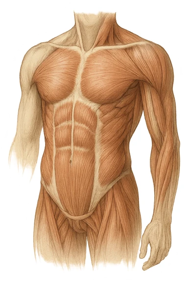 muscoli del Core anatomia senza scritte sticker