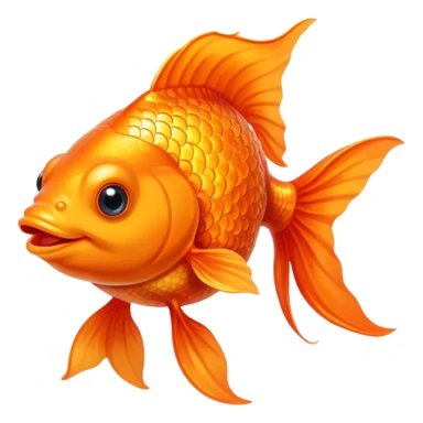 orange goldfish smiling sticker