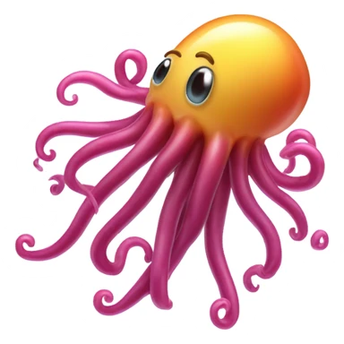 Jellybean with tentacles sticker