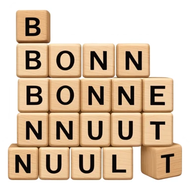 les mots 'Bonne Nuit' écrits en français avec les personnages du jeu Homescapes sticker