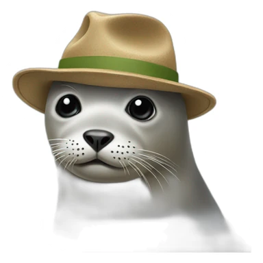 seal wearing a hat sticker