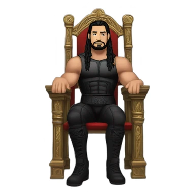 Roman reigns on a throne sticker