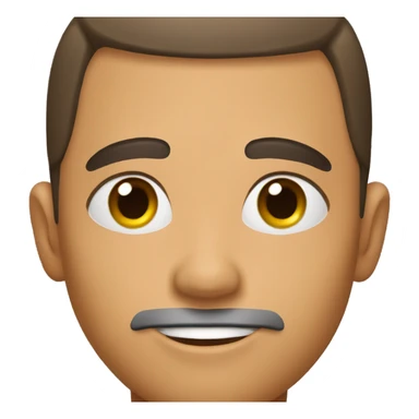 a brow guy with buzz cut sticker