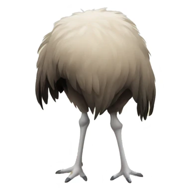 Ostrich with head under sand sticker