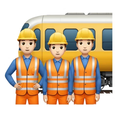 group of railway engineers sticker