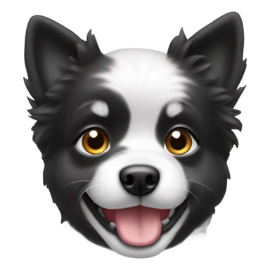 Baby dog spitz black and white sticker