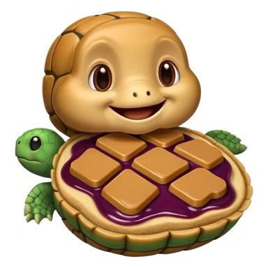 Peanut butter jelly turtle sticker