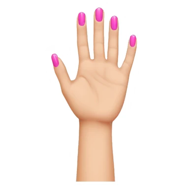 Stop hand with pink nails sticker
