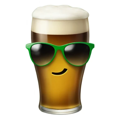 Pint of Guinness wearing shamrock sunglasses  sticker