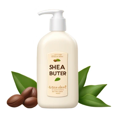 shea butter lotion bottle  sticker