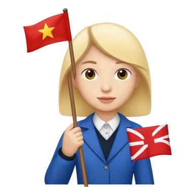 Guide + small flag, Tour Group. sticker