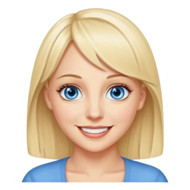 Anna Faris with blue eyes sticker