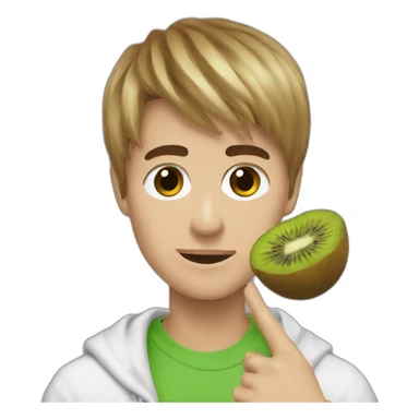 Justin Bieber et kiwi sticker