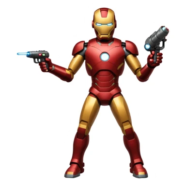 Ironman standing up shooting a laser towards me sticker