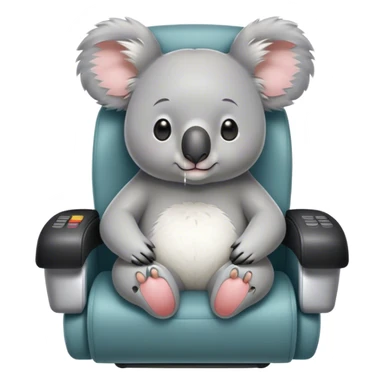 Koala in massage chair sticker