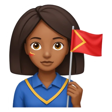 flat Flag holder black woman sticker