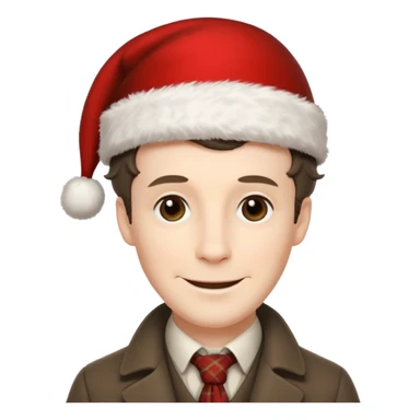  sherlock holmes BBC with a xmas hat sticker