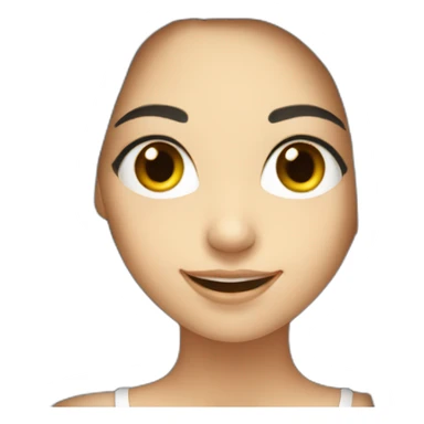 Smiling-elegant-girl-with-dark-longhair sticker