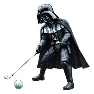 Darth Vader playing golf sticker