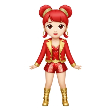 heart with K-pop stage outfit sticker