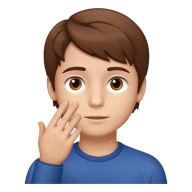 Hii hand + face boy sticker