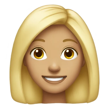 smiling hot blonde girl sticker