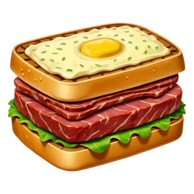 Van gogh SPAM meat painting sticker