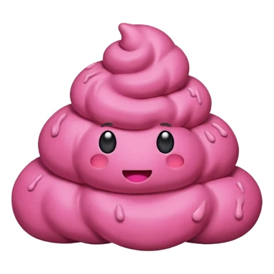 Pink poop sticker