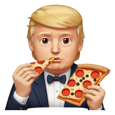 Trump eat pizza sticker