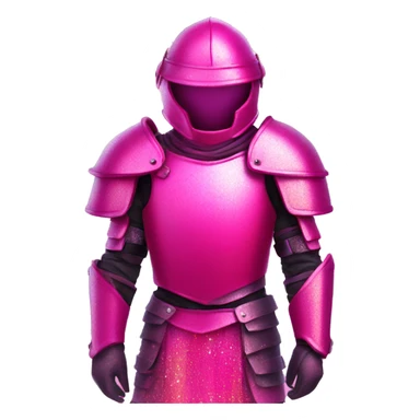 Hot Pink ombre full body armor with glitter  sticker