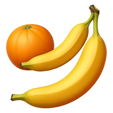 Two oranges and a banana in the middle  sticker