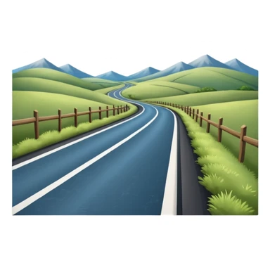 country sky background with road going into the distance sticker