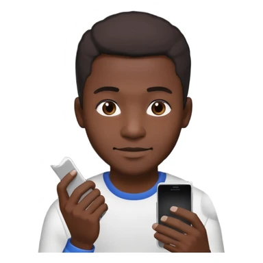 black man holding a phone with three lines of coke on it horizontally  sticker