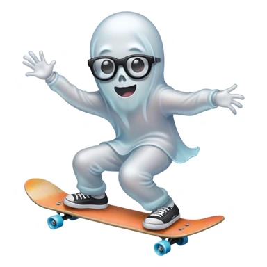 four eyes Ghost skateboarding sticker