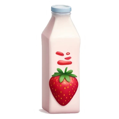 strawberry milk carton sticker