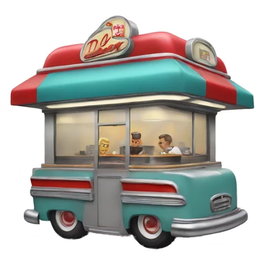 1950 diner sticker