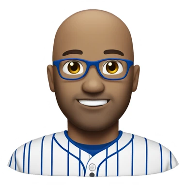 Bald guy with dodgers jersey sticker