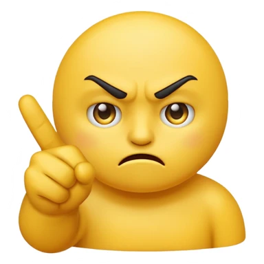 Classic yellow emoji giving the middle finger sticker