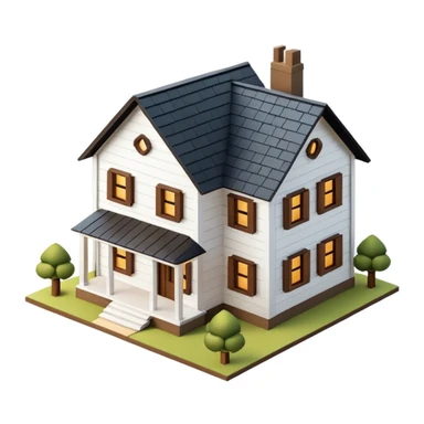 modern farmhouse 3d isometric sticker