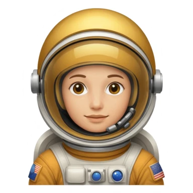 an golden astronaut without helmet sticker