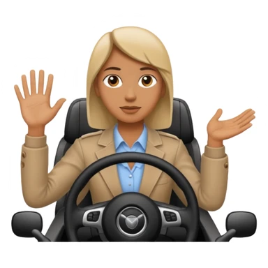 Touge out with hand to the side sticker