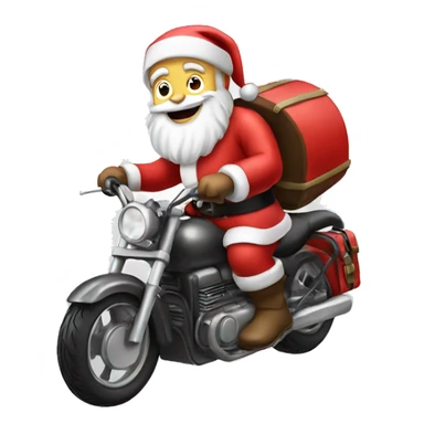 Santa in a motorbike sticker