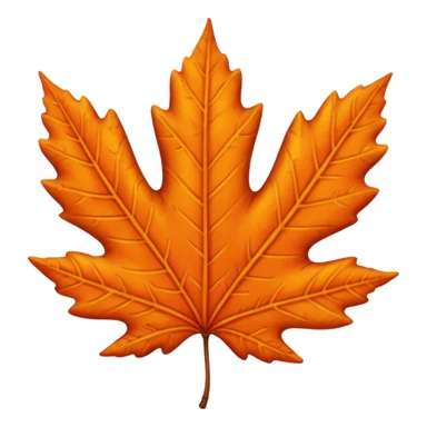 super realistic autumn leaf sticker