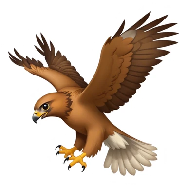 hawk swooping in on a baby sticker